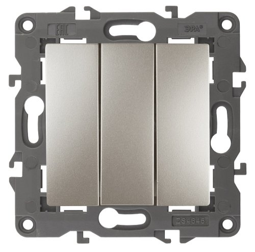 Выключатель без рамки Эра Elegance 3-кл. шампань картинка